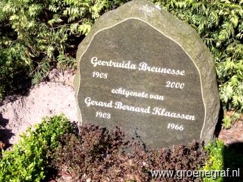 Grafmonument grafsteen Gerard Bernard  Klaassen