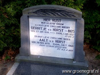 Grafmonument grafsteen Aalt van der Horst