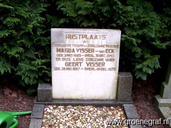 Grafmonument grafsteen Geert  Visser
