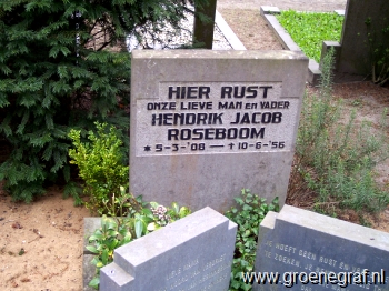 Grafmonument grafsteen Hendrik Jacob  Roseboom