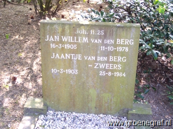 Grafmonument grafsteen Jan Willem van den Berg