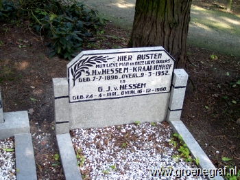 Grafmonument grafsteen Gerrit Jan van Hessem