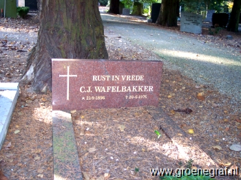 Grafmonument grafsteen Cornelis Jan  Wafelbakker