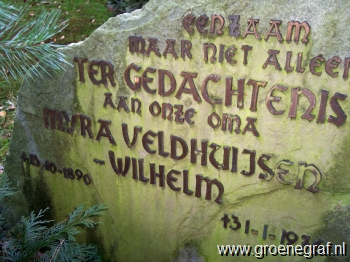 Grafmonument grafsteen Myra  Wilhelm