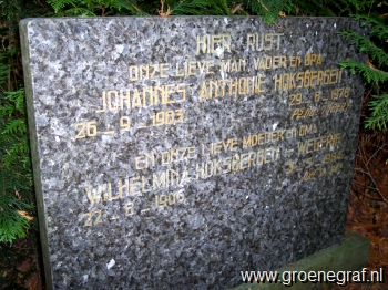 Grafmonument grafsteen Johannes Anthonie  Hoksbergen