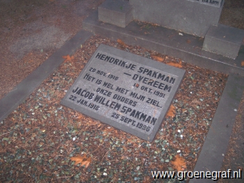 Grafmonument grafsteen Jacob Willem  Spakman