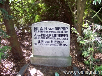 Grafmonument grafsteen Abraham Hendrik van Nierop