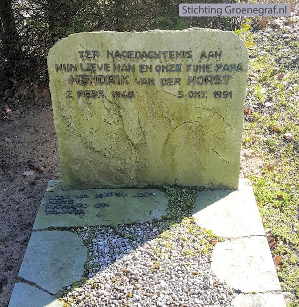 Grafmonument grafsteen Hendrik van der Horst