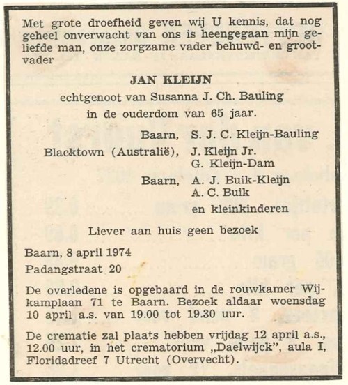 Afbeelding bij Jan  Kleijn