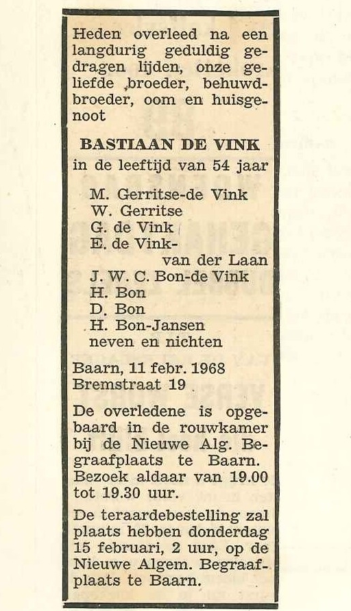 Afbeelding bij Bastiaan de Vink