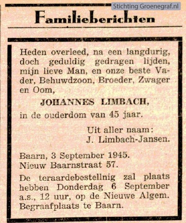 Afbeelding bij Johannes  Limbach