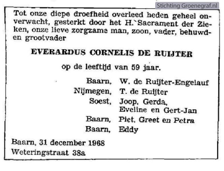 Afbeelding bij Everardus Cornelis de Ruijter