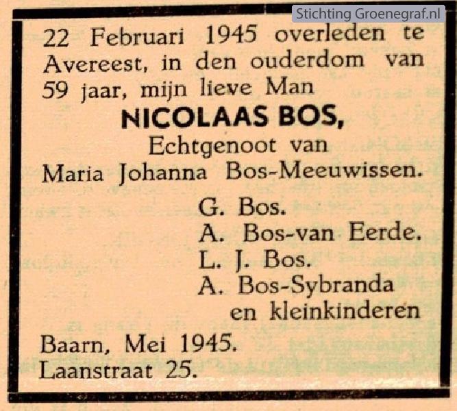 Afbeelding bij Nicolaas  Bos