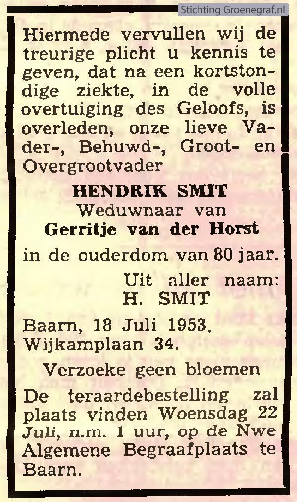 Afbeelding bij Hendrik  Smit