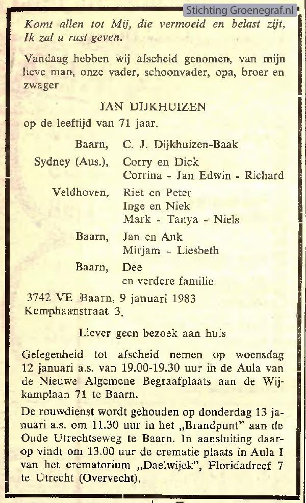 Afbeelding bij Jan  Dijkhuizen