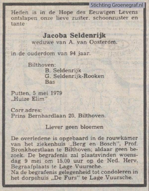 Afbeelding bij Jacoba  Seldenrijk