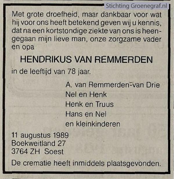 Afbeelding bij Hendrikus van Remmerden