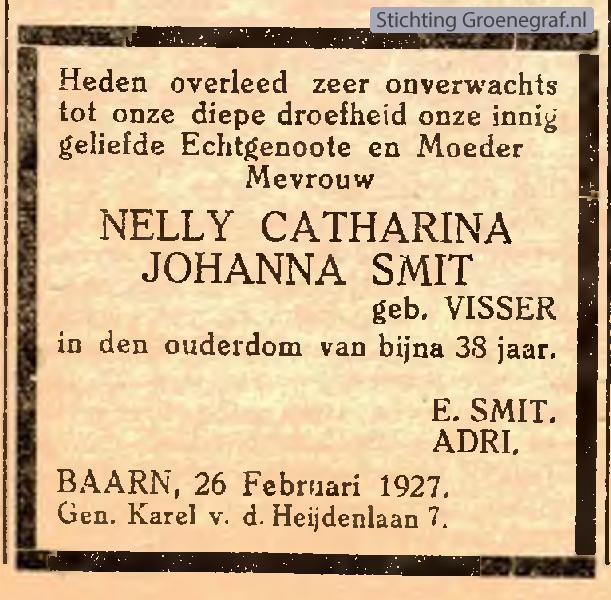 Afbeelding bij Nelly Catherina Johanna  Visser