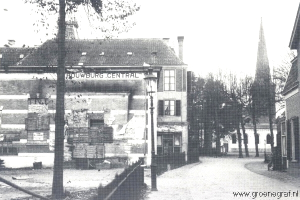 afgebrande concertzaal bij hotel Centraal 