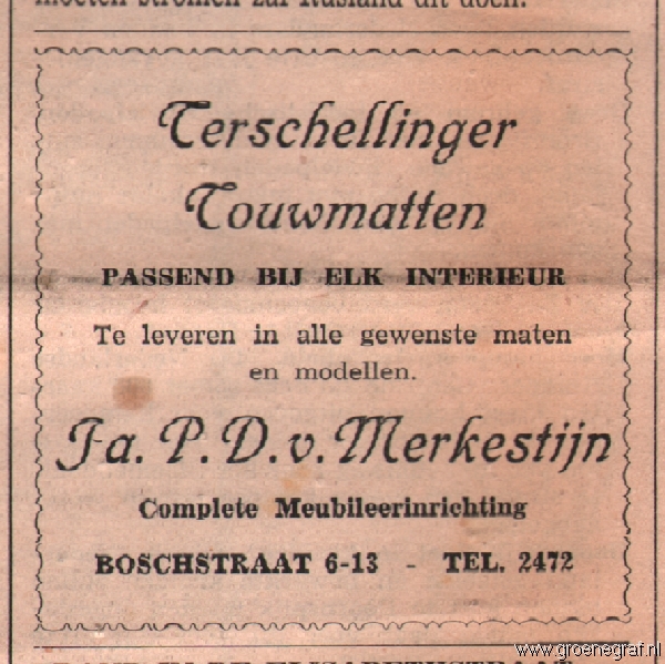 Meubelmaker en stoffeerder Pieter Dirk van Merkesteijn