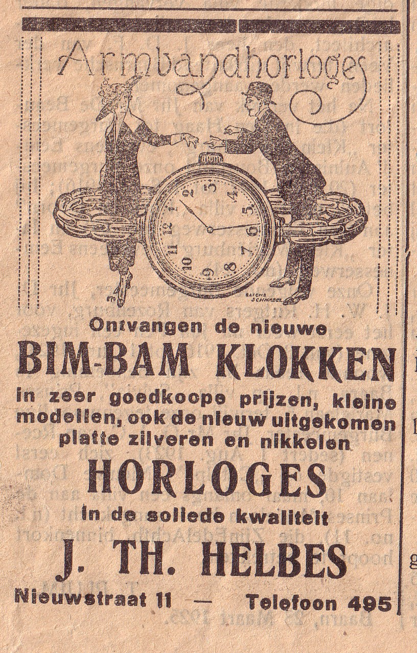 J.Th. Helbes Bim Bam klokken en Horloges