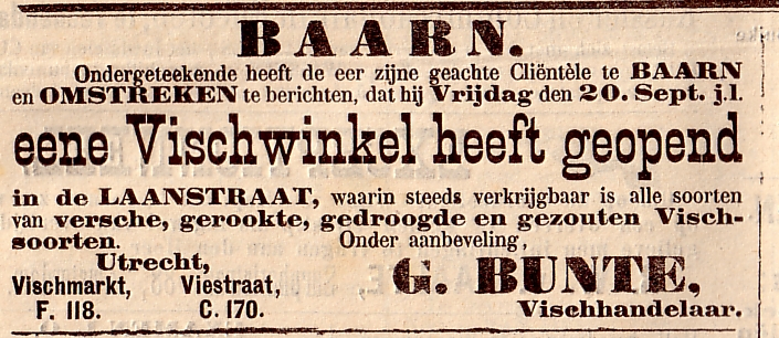 G. Bunte, vischhandelaar