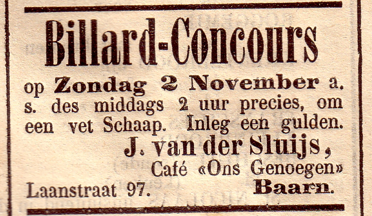 Café Ons Genoegen J. van der Sluijs