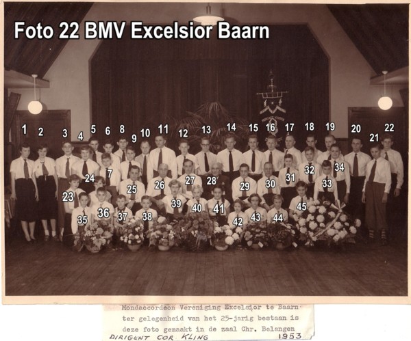 Foto  Baarnsche Mondharmonica Vereniging BMV Excelsior