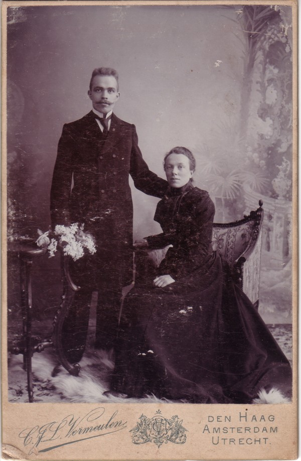 Foto  Willem van der Horst en Francina Maria Snijder, trouwfoto