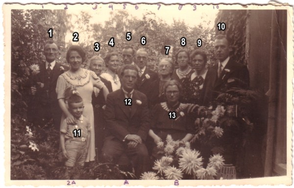 Foto  Familieportret huwelijk Barend van der Horst en Sytske de Haan