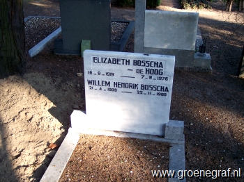 Grafmonument grafsteen Elizabeth de Hoog